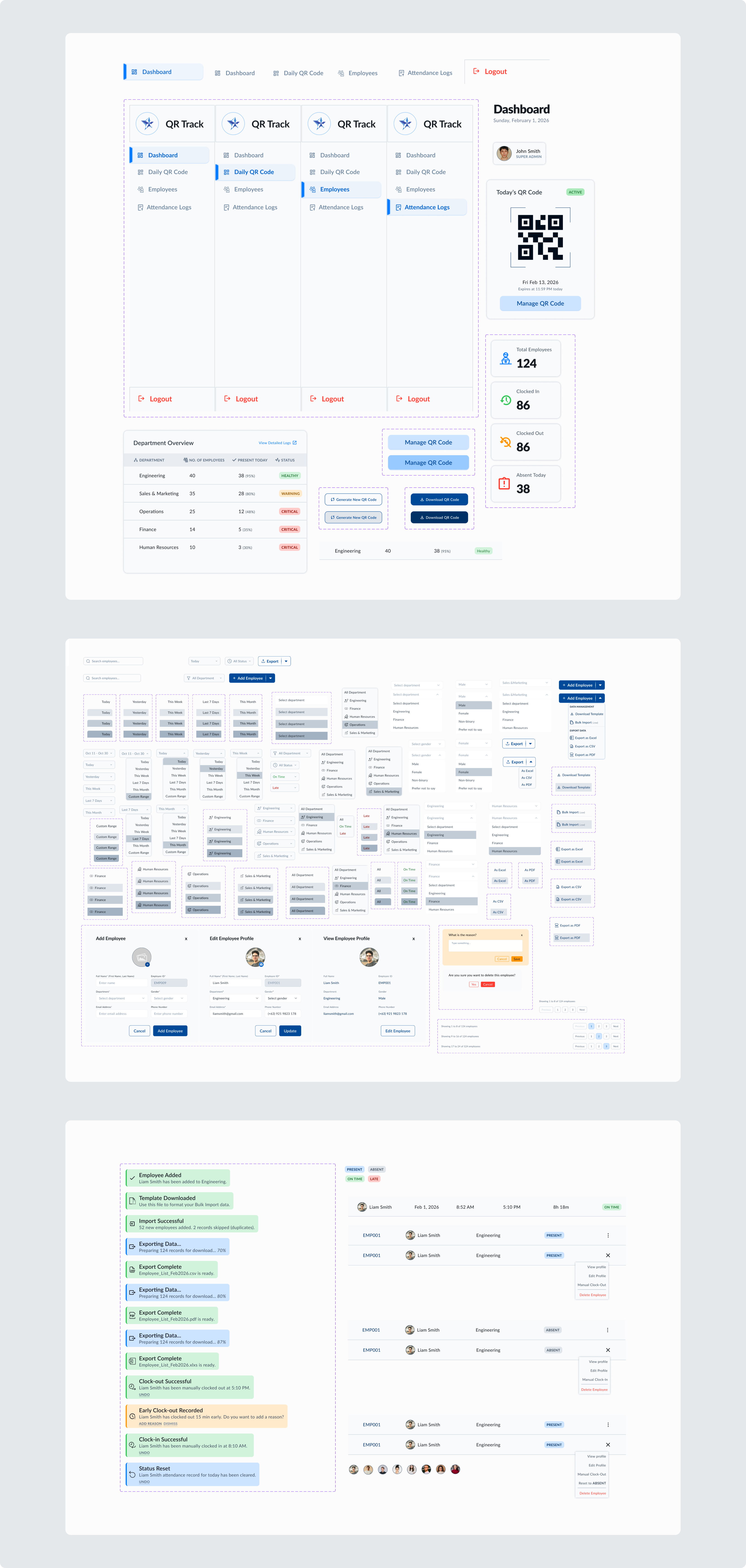 QR Track component library